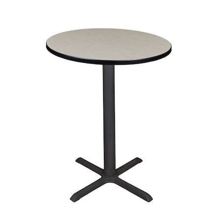 Cain Cain Cafe Tables, 30 W, 30 L, 42 H, Wood, Metal Top, Maple TCB30RNDPL